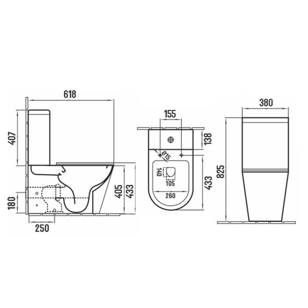 Унитаз-компакт Melana MLN-310307 безободковый белый